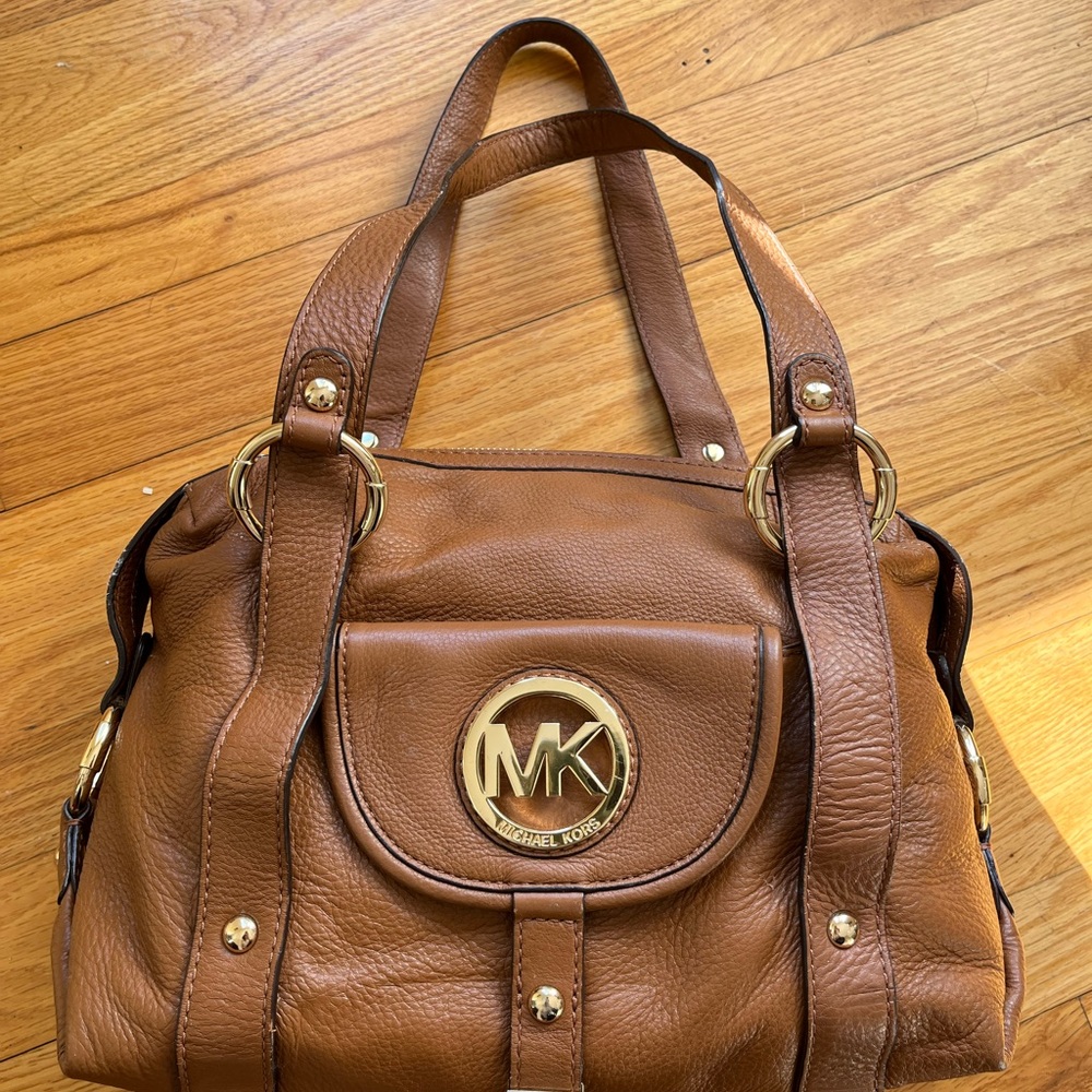 Michael Kors Tan Leather Shoulder Bag